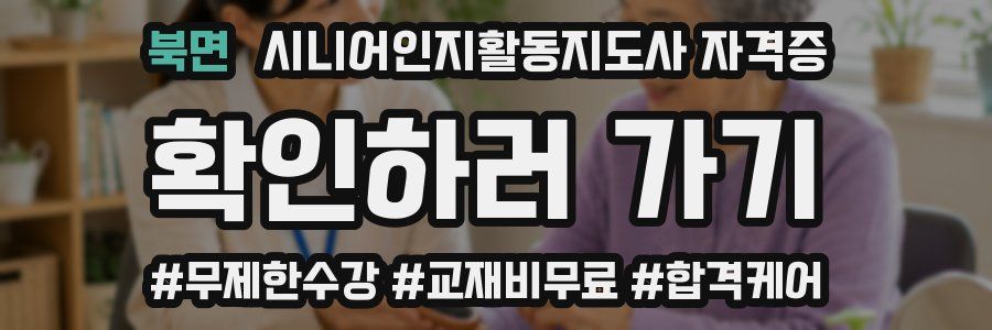 북면 시니어인지활동지도사 자격증