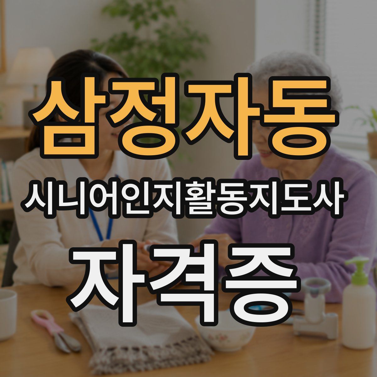 삼정자동 시니어인지활동지도사 자격증