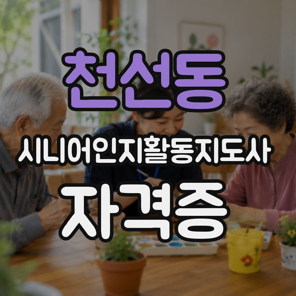 천선동 시니어인지활동지도사 자격증