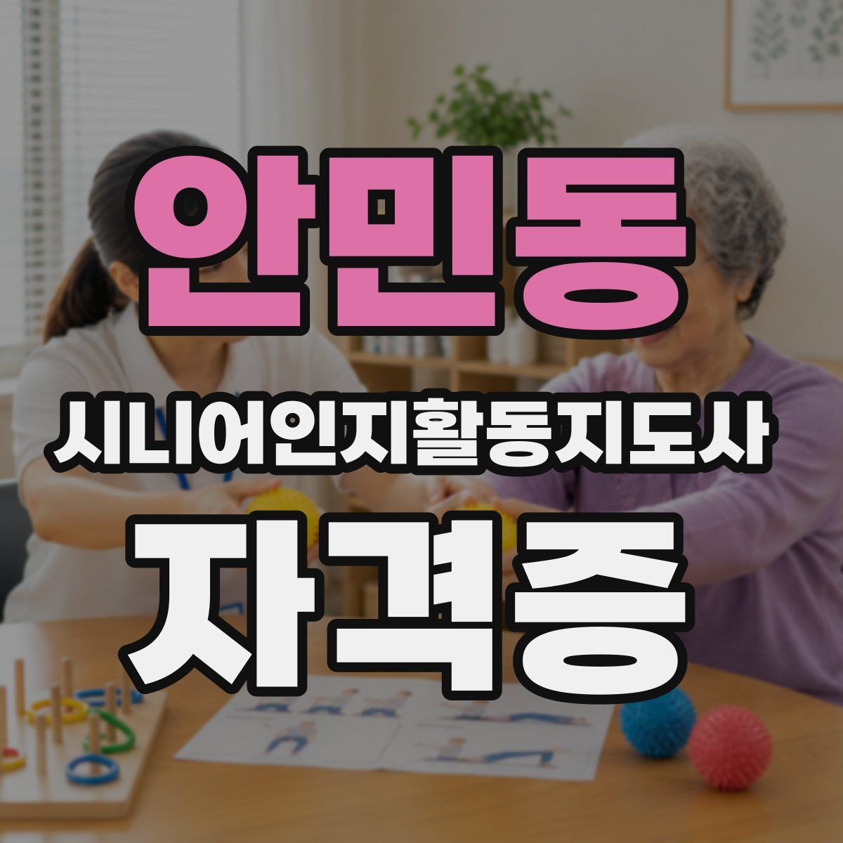 안민동 시니어인지활동지도사 자격증