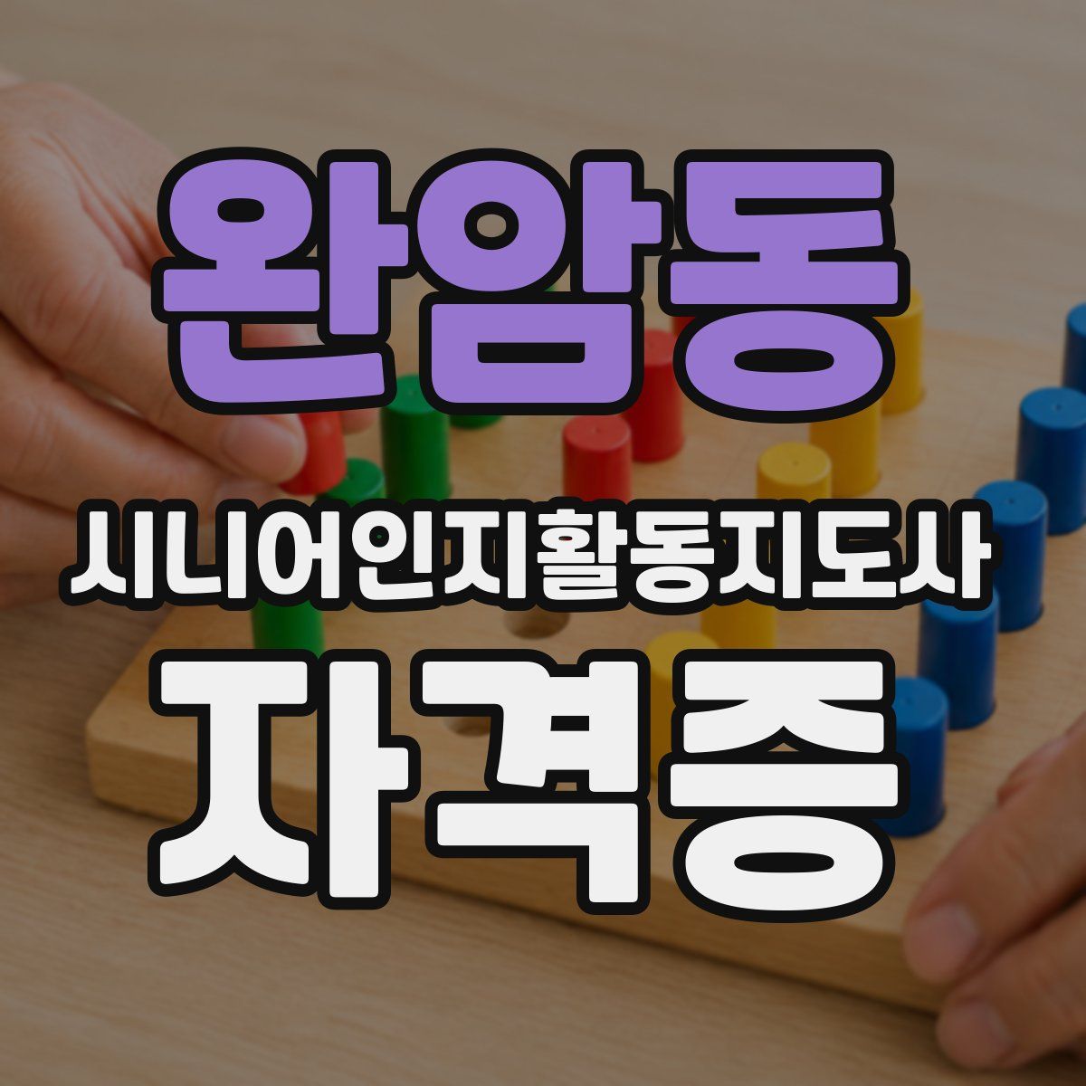 완암동 시니어인지활동지도사 자격증