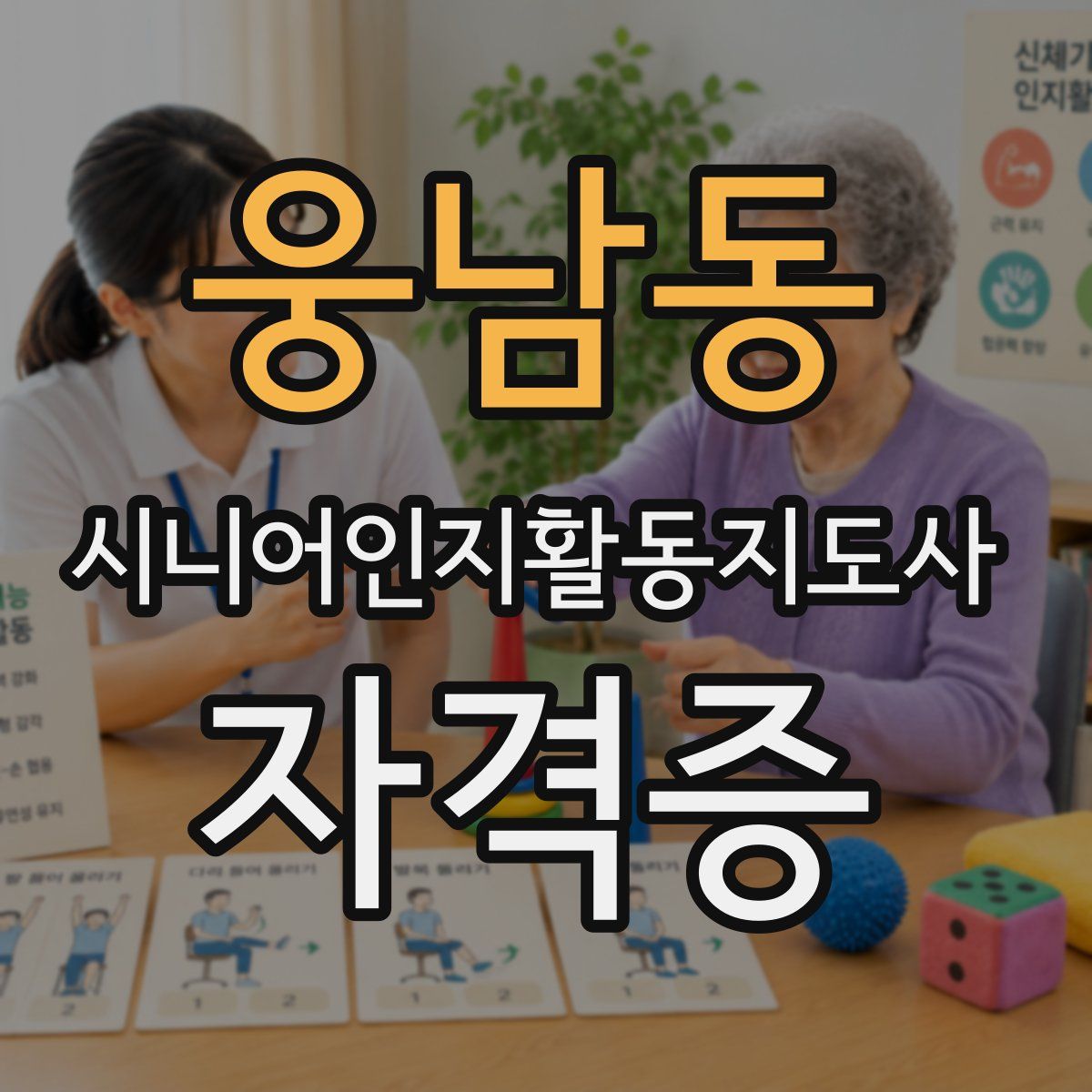 웅남동 시니어인지활동지도사 자격증