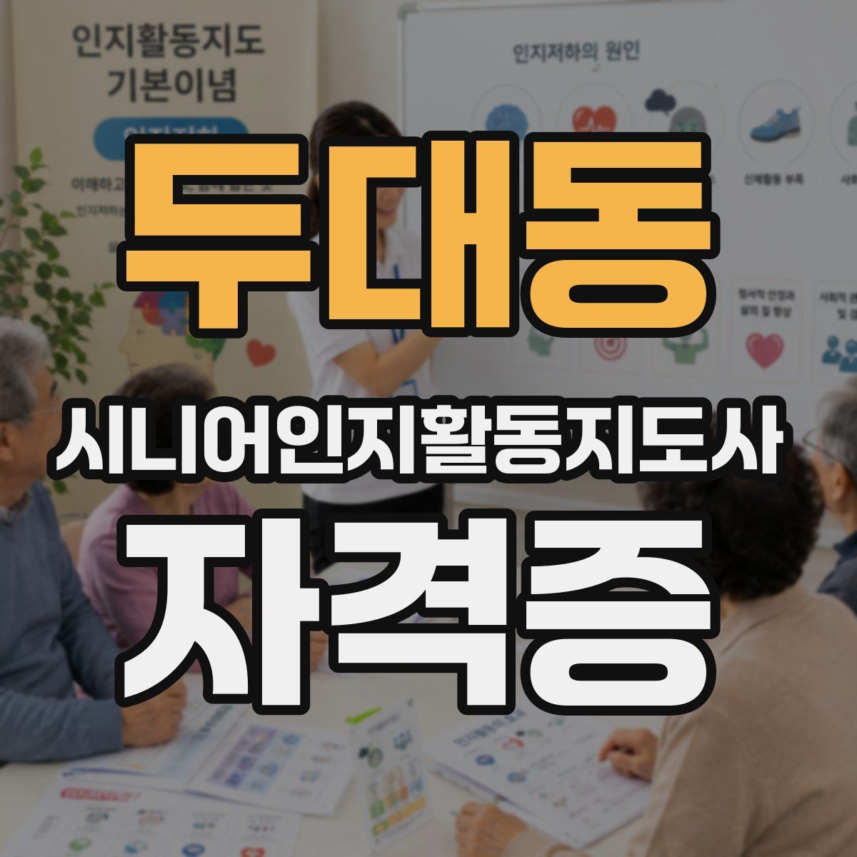 두대동 시니어인지활동지도사 자격증