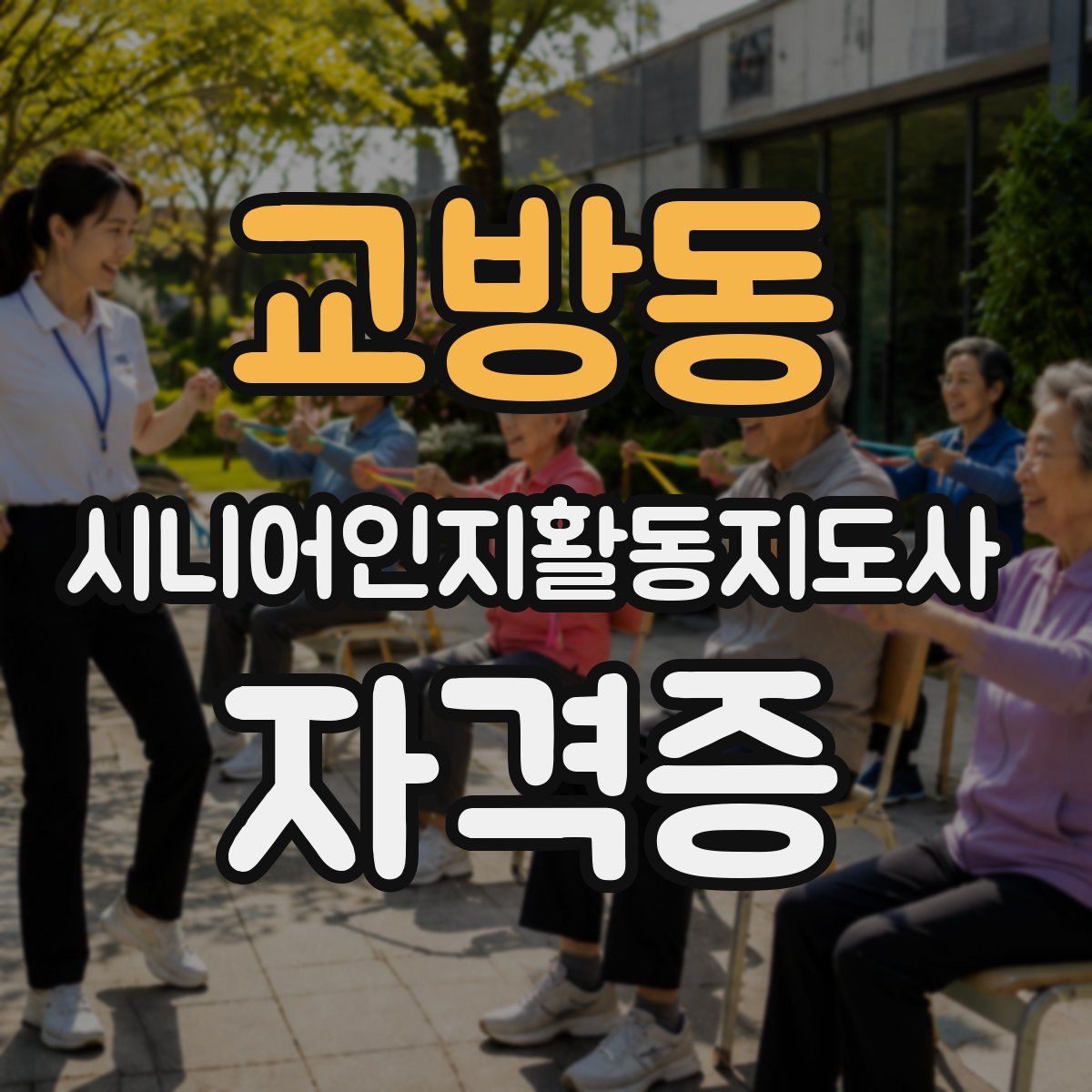 교방동 시니어인지활동지도사 자격증