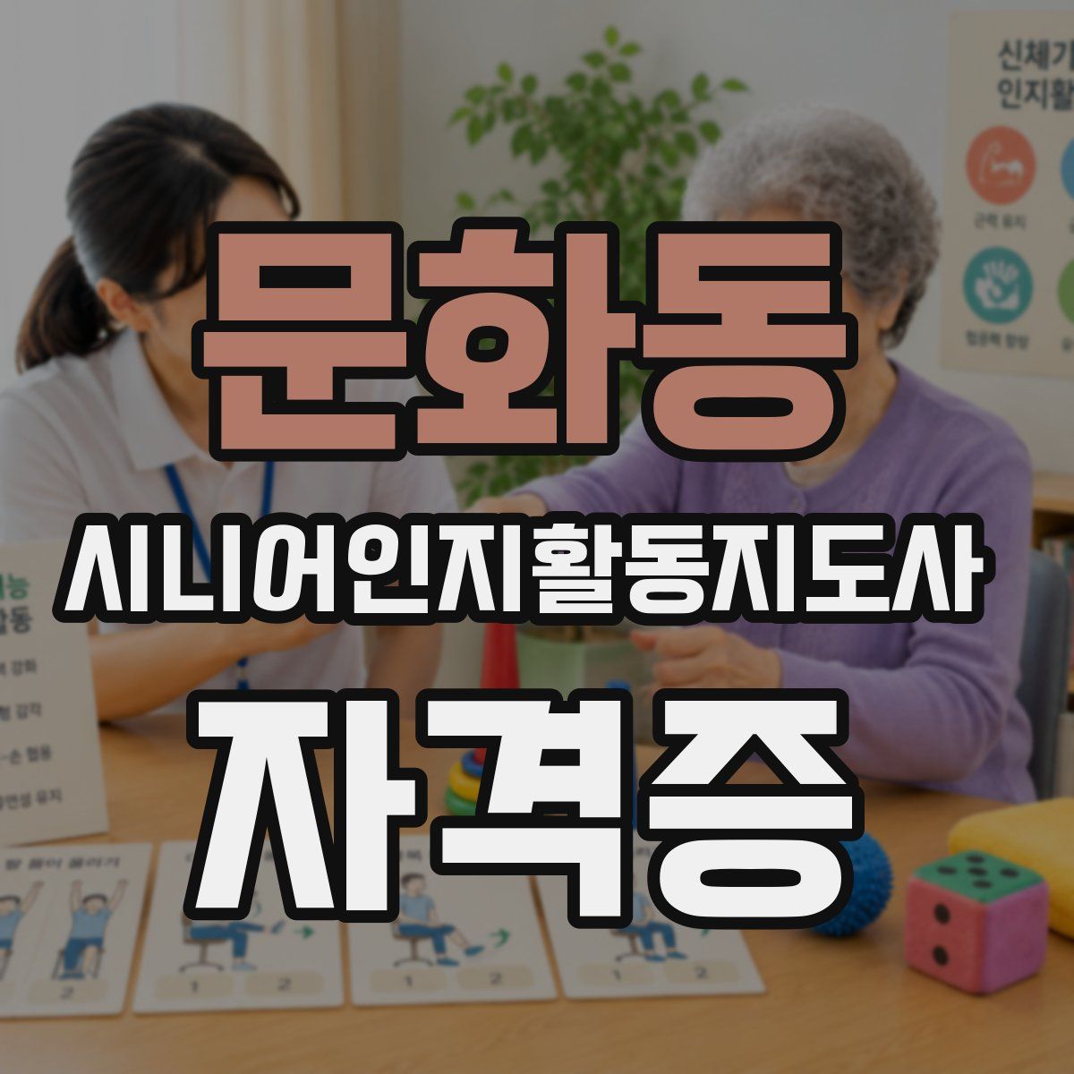 문화동 시니어인지활동지도사 자격증
