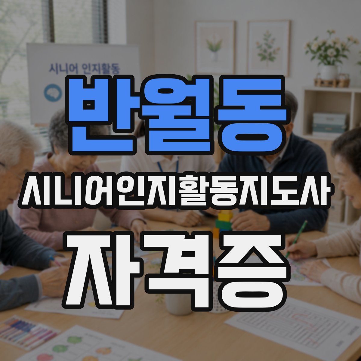 반월동 시니어인지활동지도사 자격증