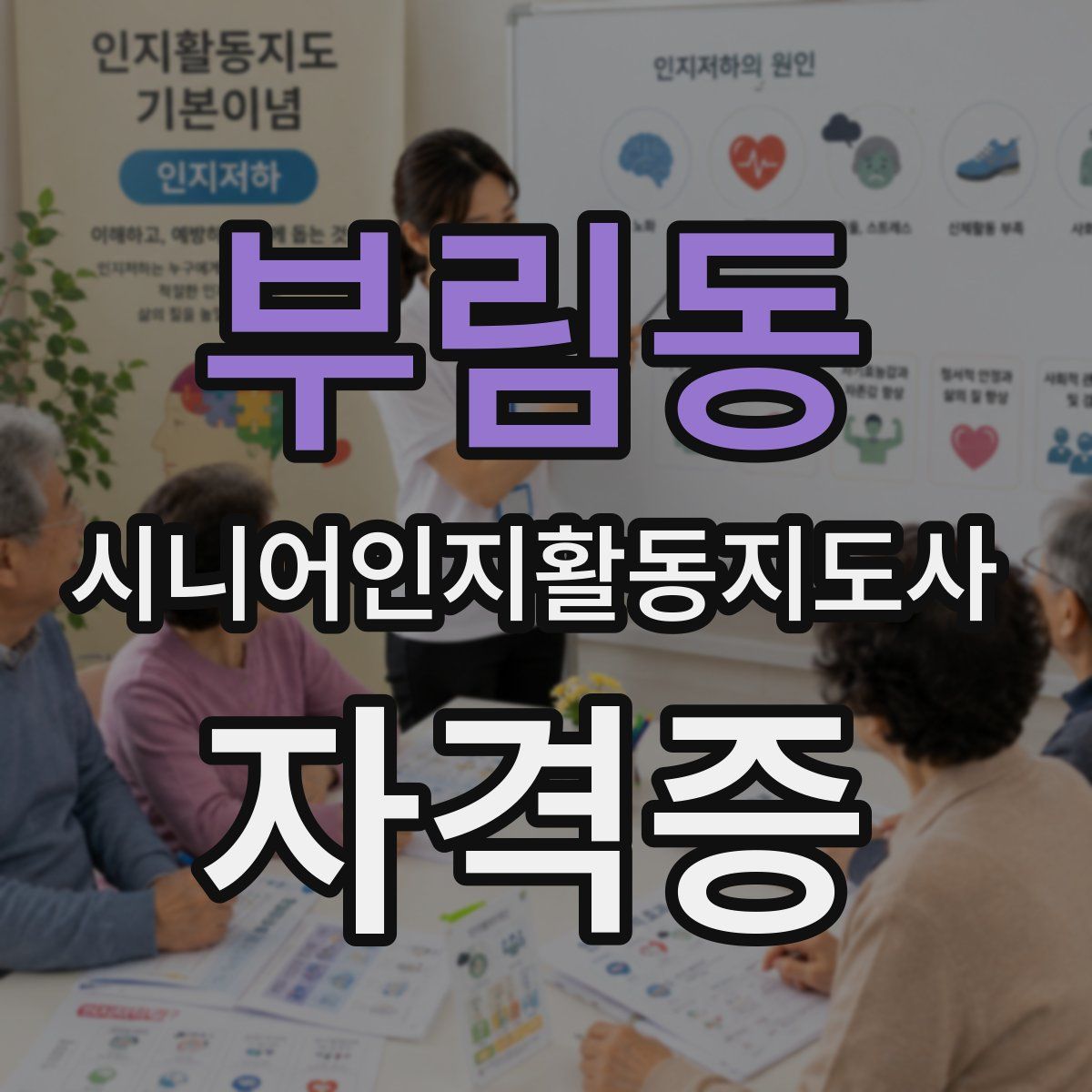 부림동 시니어인지활동지도사 자격증