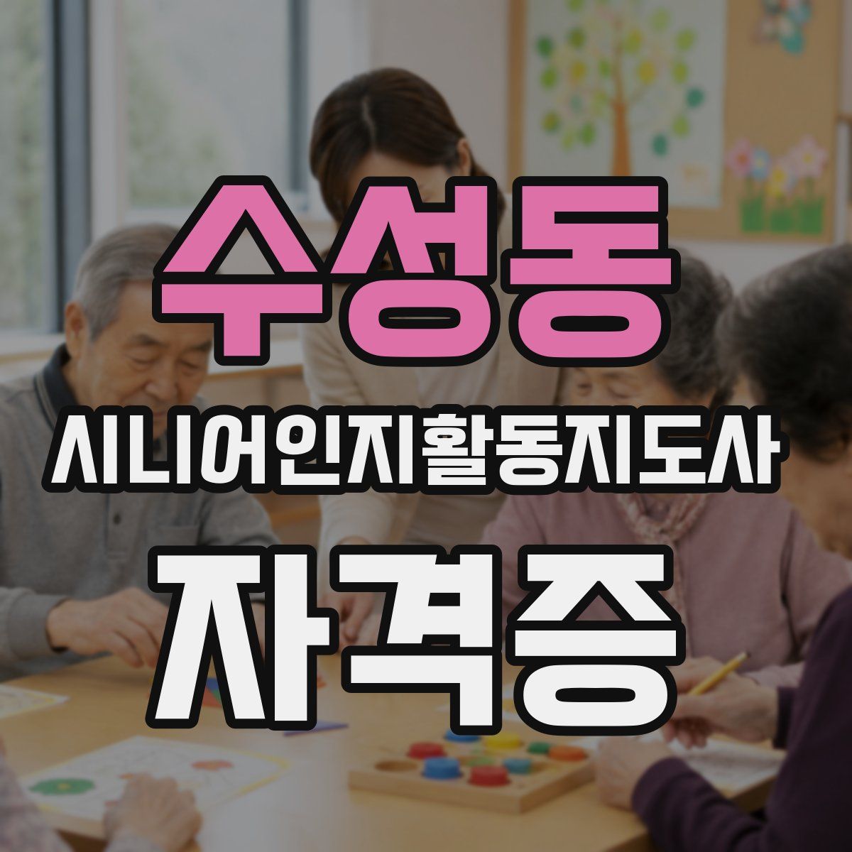 수성동 시니어인지활동지도사 자격증