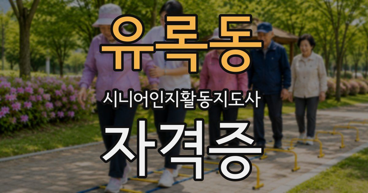 유록동 시니어인지활동지도사 자격증