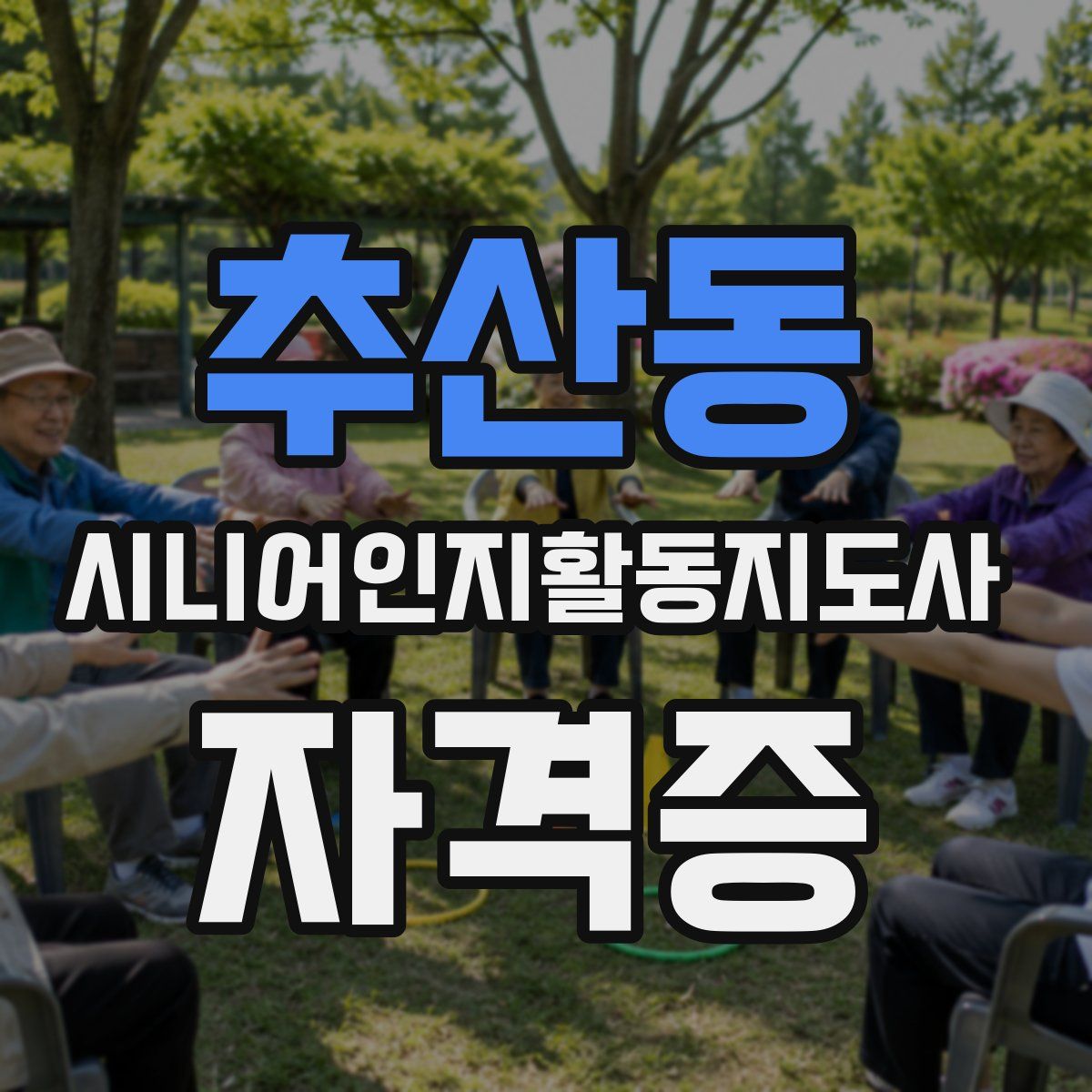 추산동 시니어인지활동지도사 자격증