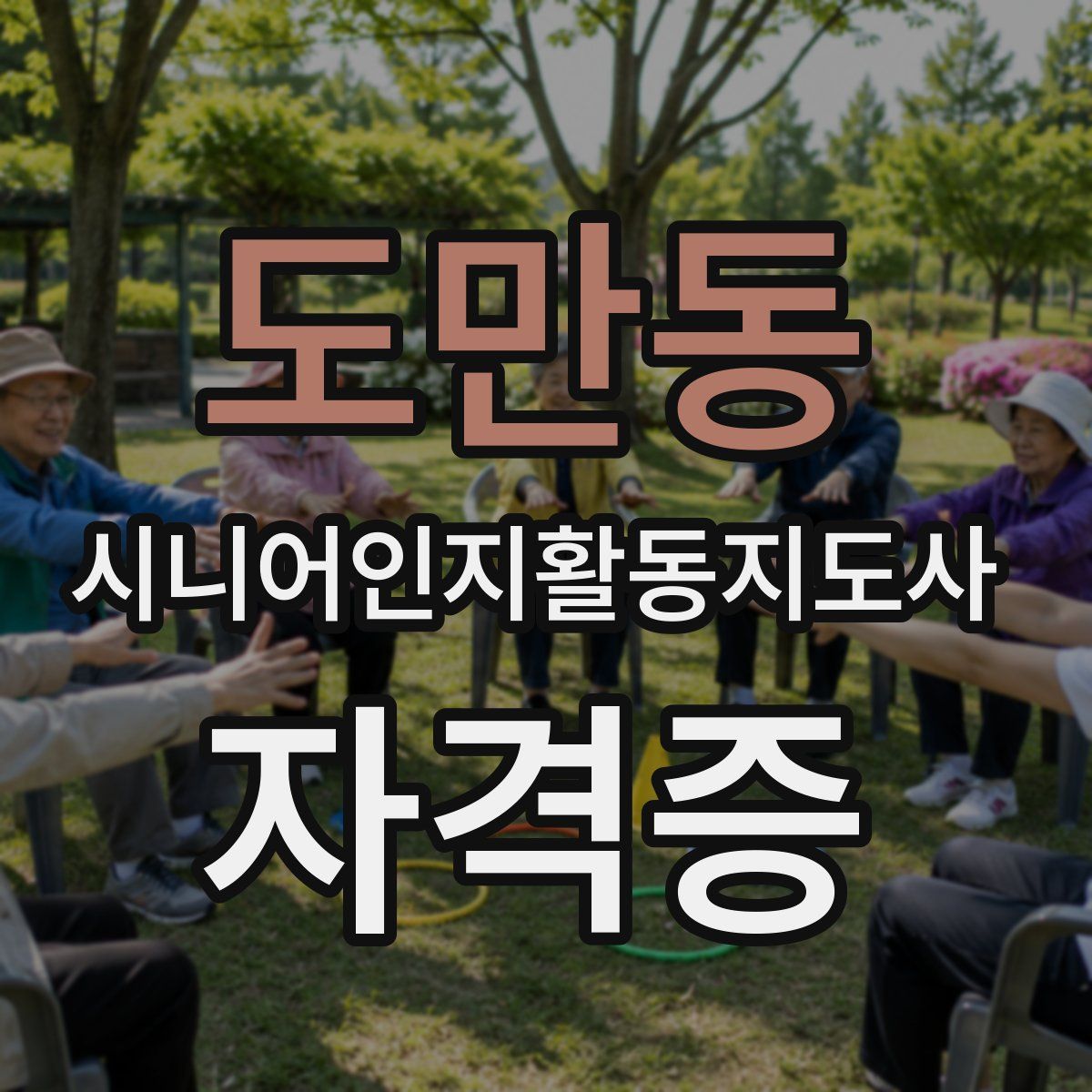 도만동 시니어인지활동지도사 자격증