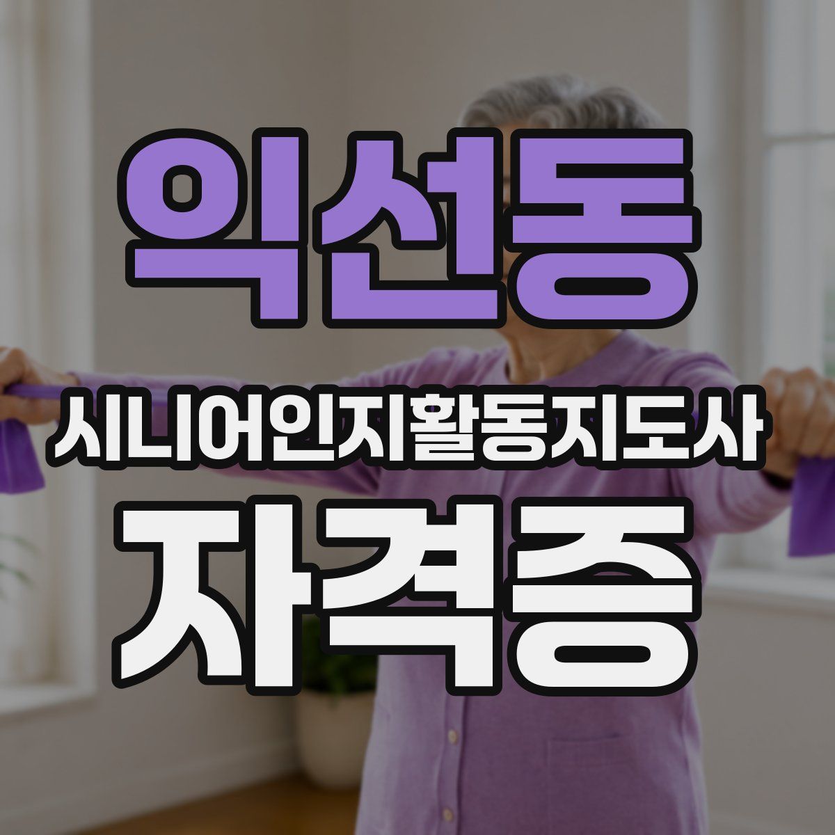 익선동 시니어인지활동지도사 자격증