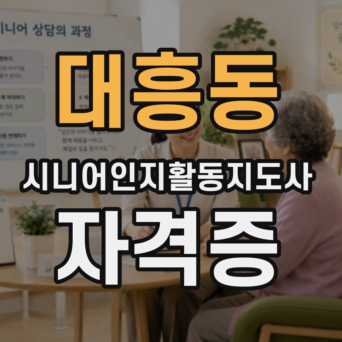 대흥동 시니어인지활동지도사 자격증