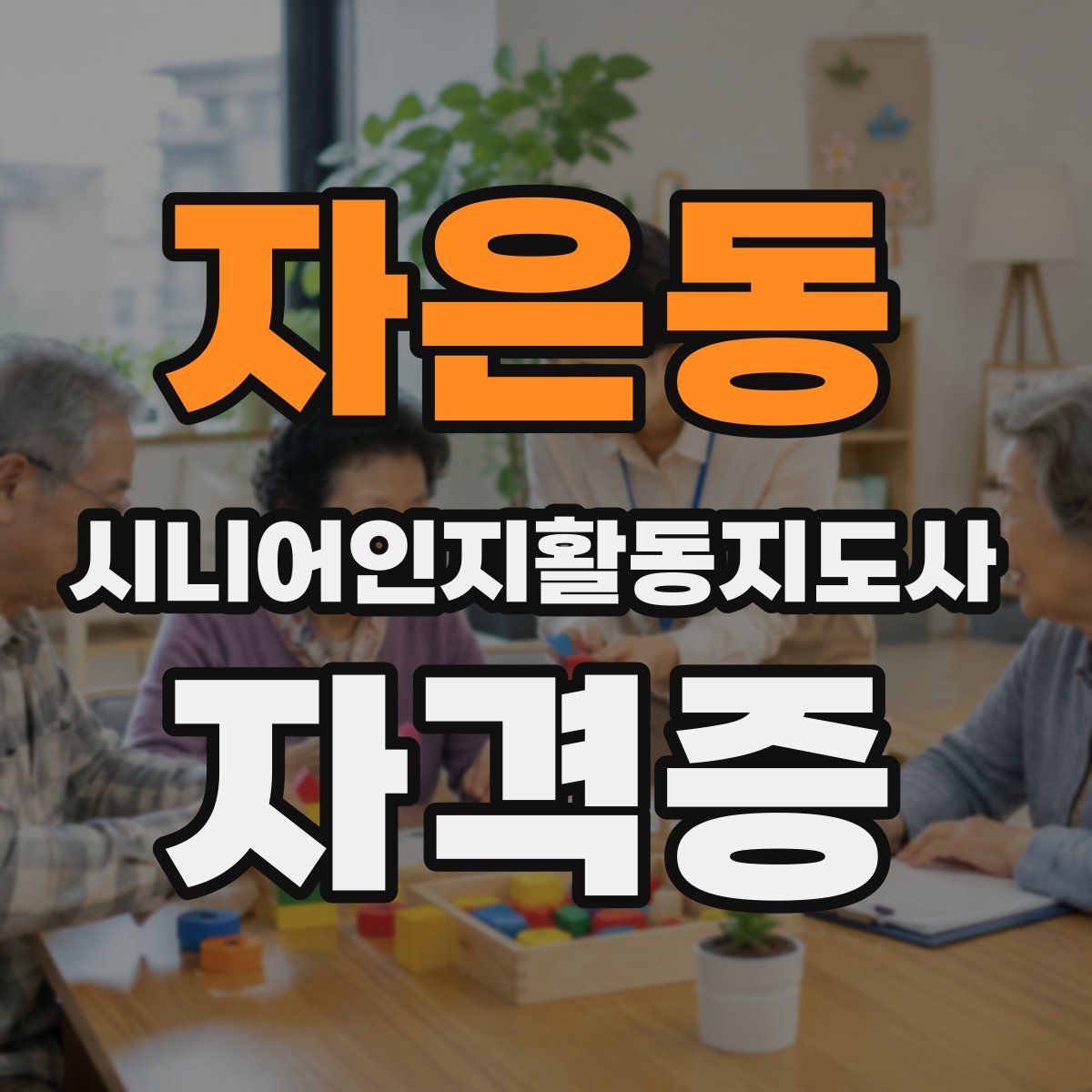 자은동 시니어인지활동지도사 자격증