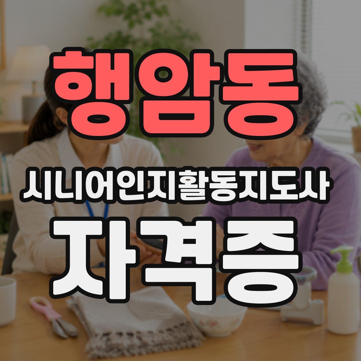 행암동 시니어인지활동지도사 자격증