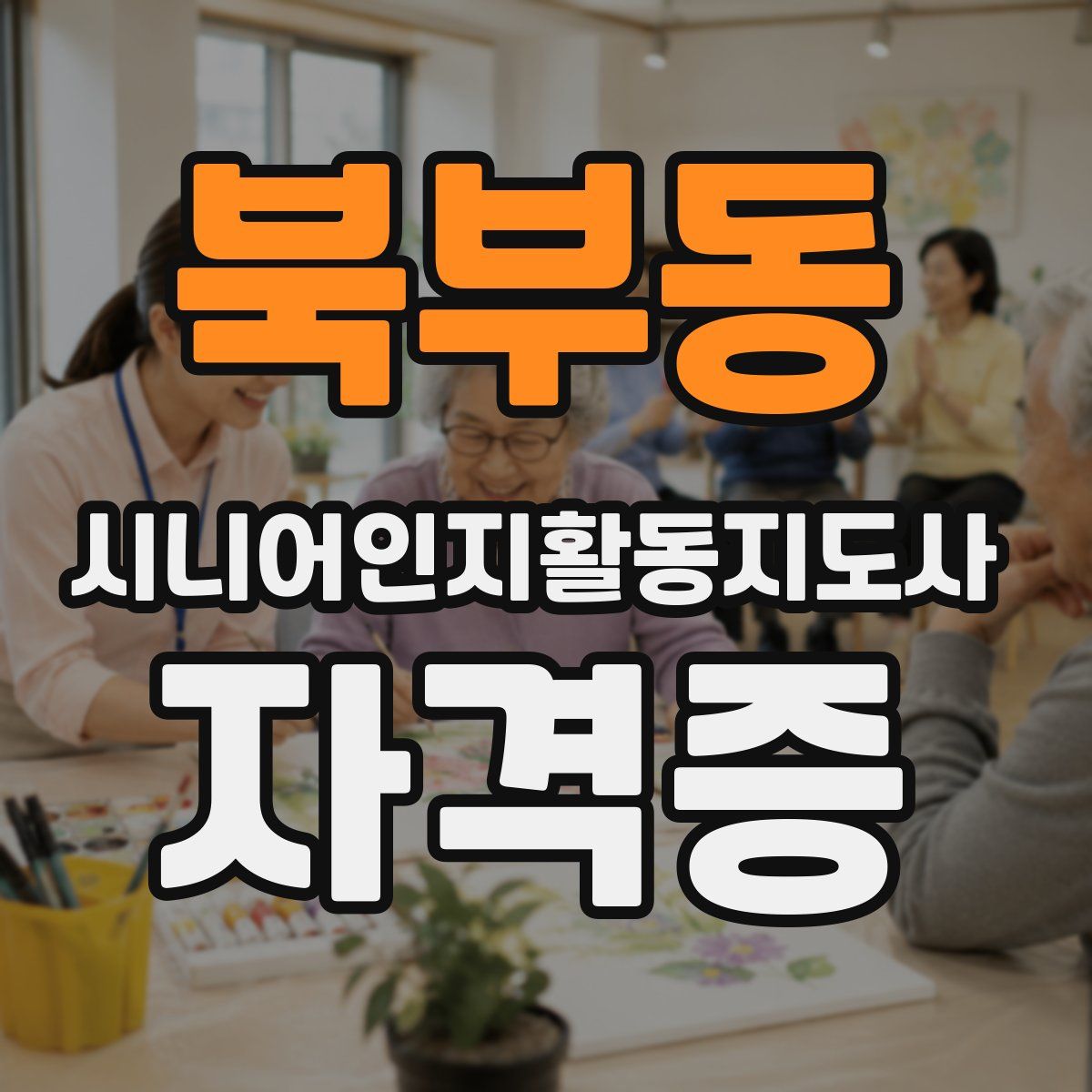 북부동 시니어인지활동지도사 자격증