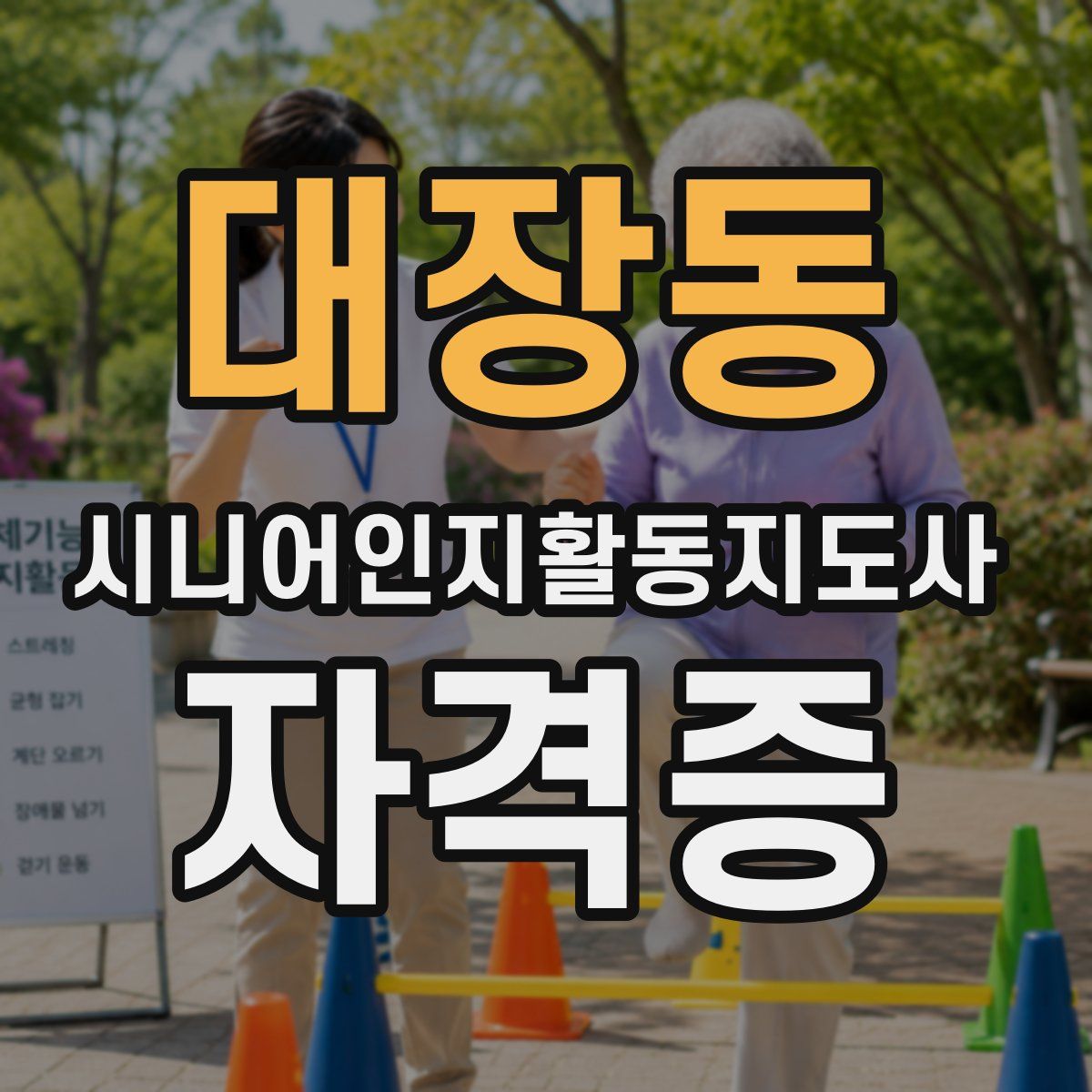 대장동 시니어인지활동지도사 자격증