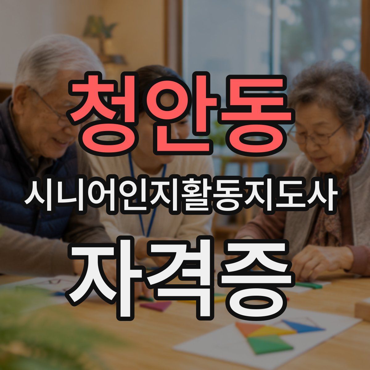 청안동 시니어인지활동지도사 자격증