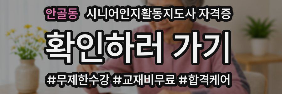 안골동 시니어인지활동지도사 자격증