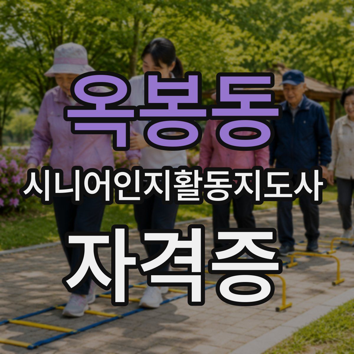옥봉동 시니어인지활동지도사 자격증
