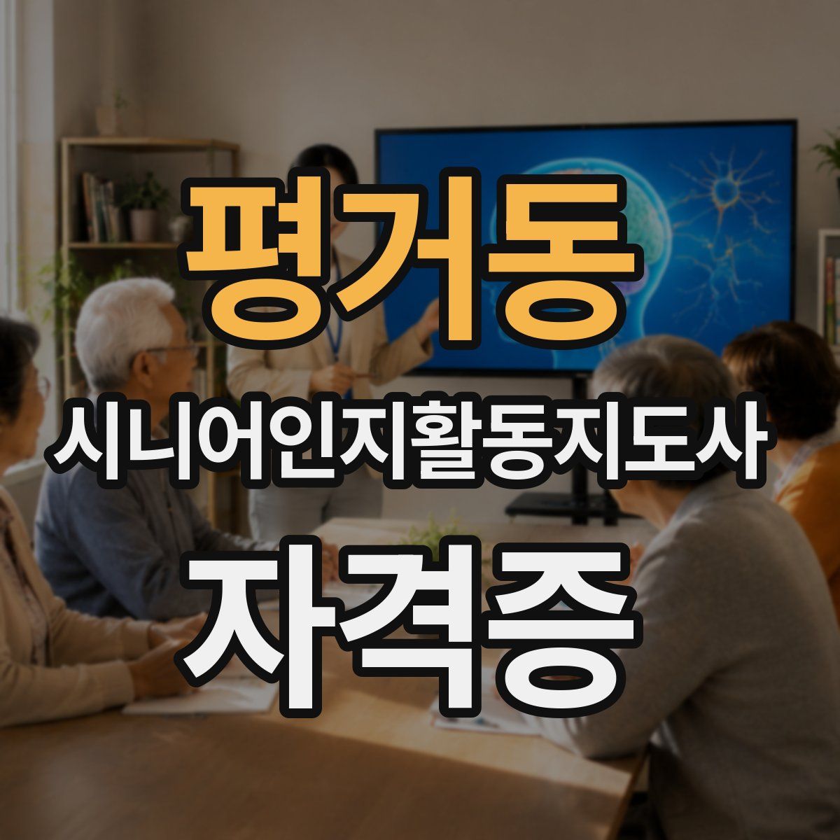 평거동 시니어인지활동지도사 자격증