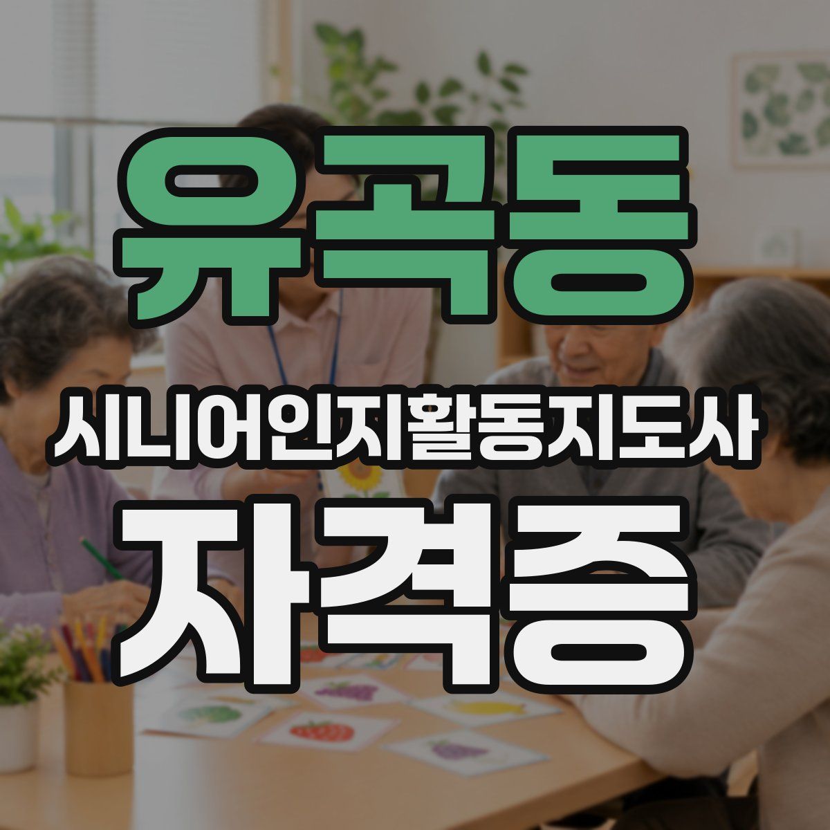 유곡동 시니어인지활동지도사 자격증