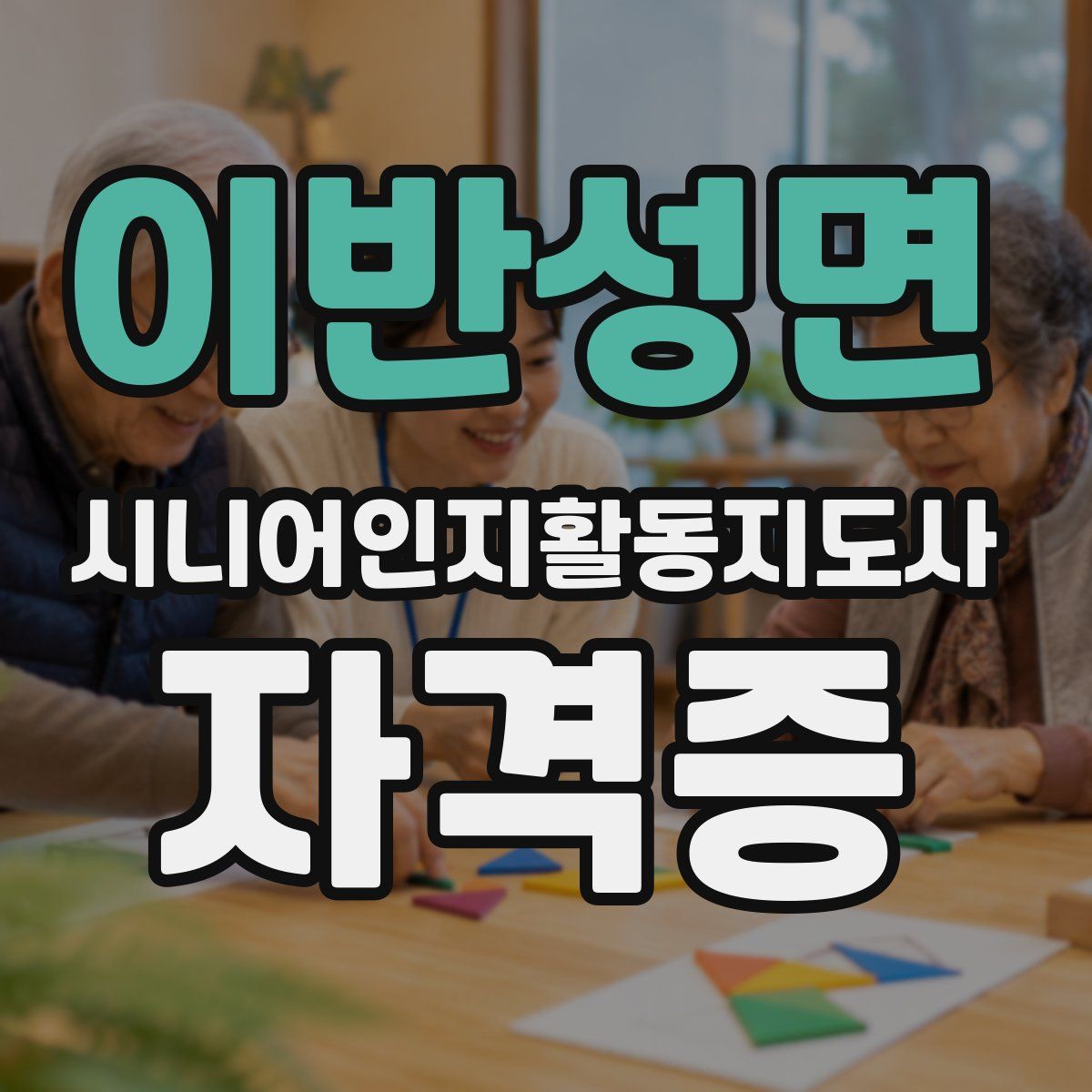 이반성면 시니어인지활동지도사 자격증