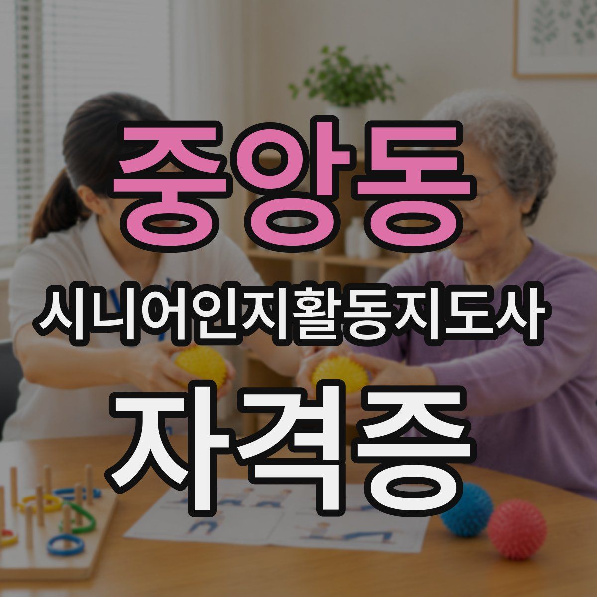 중앙동 시니어인지활동지도사 자격증