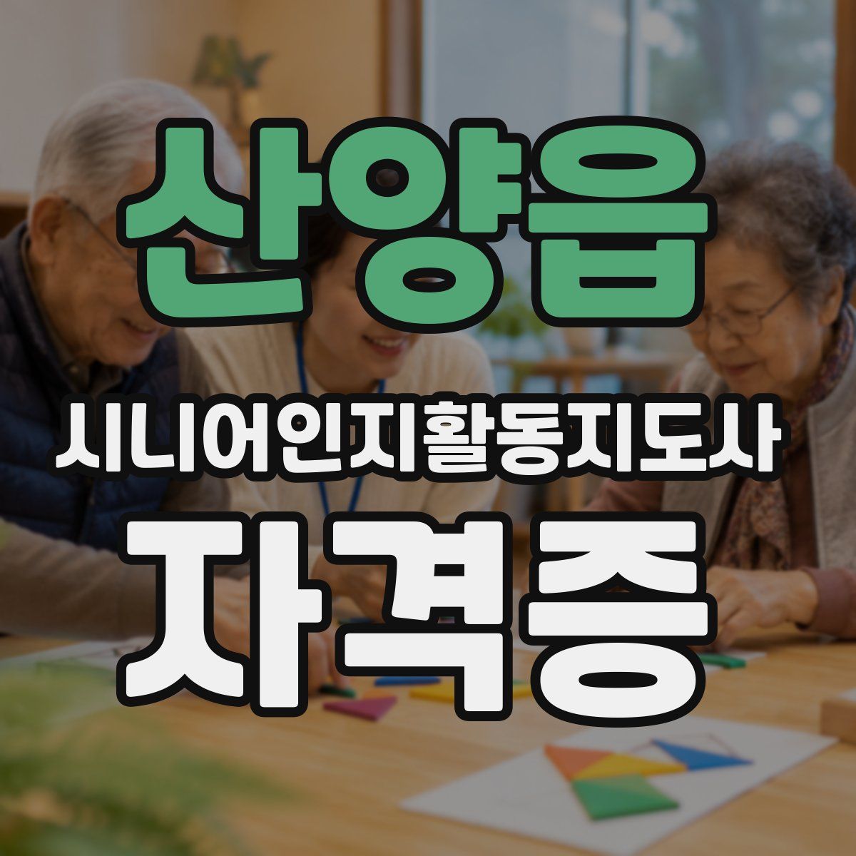 산양읍 시니어인지활동지도사 자격증