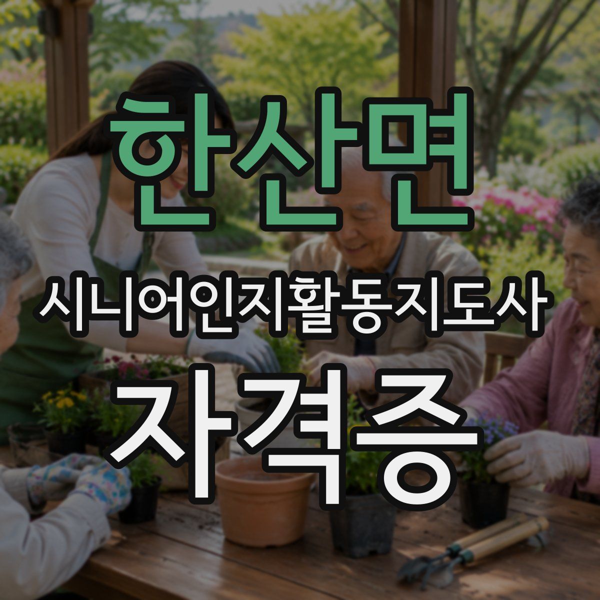 한산면 시니어인지활동지도사 자격증