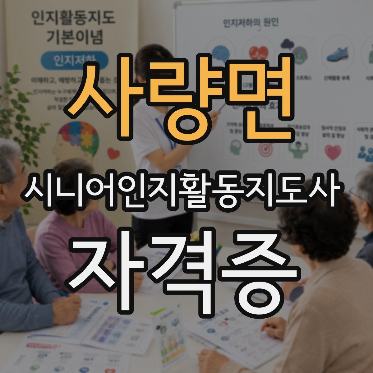사량면 시니어인지활동지도사 자격증