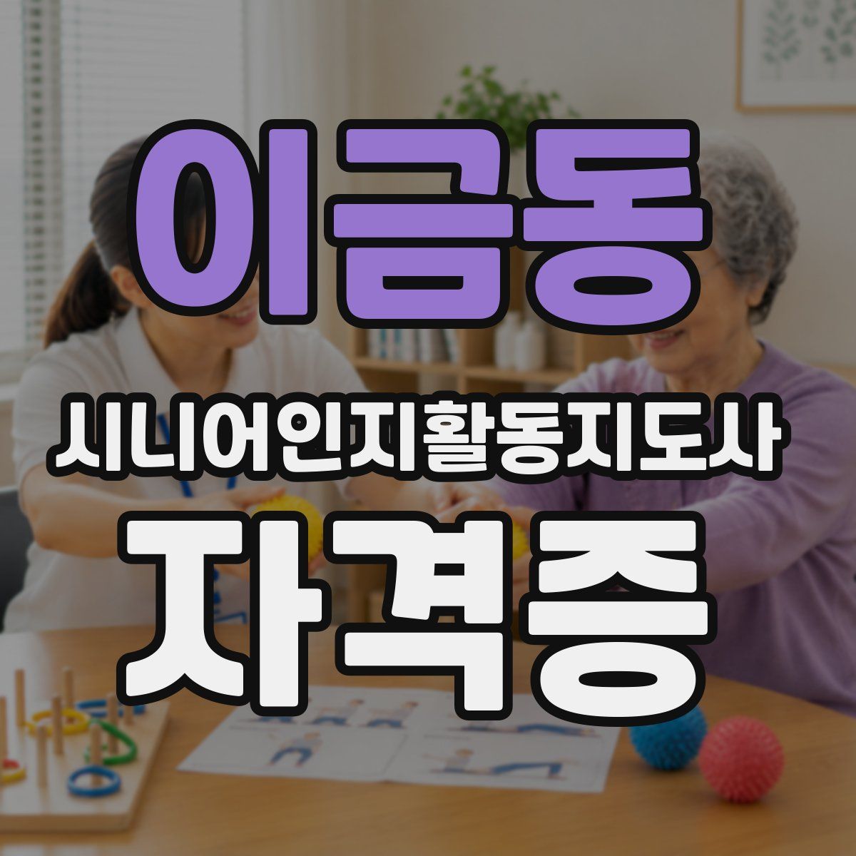 이금동 시니어인지활동지도사 자격증