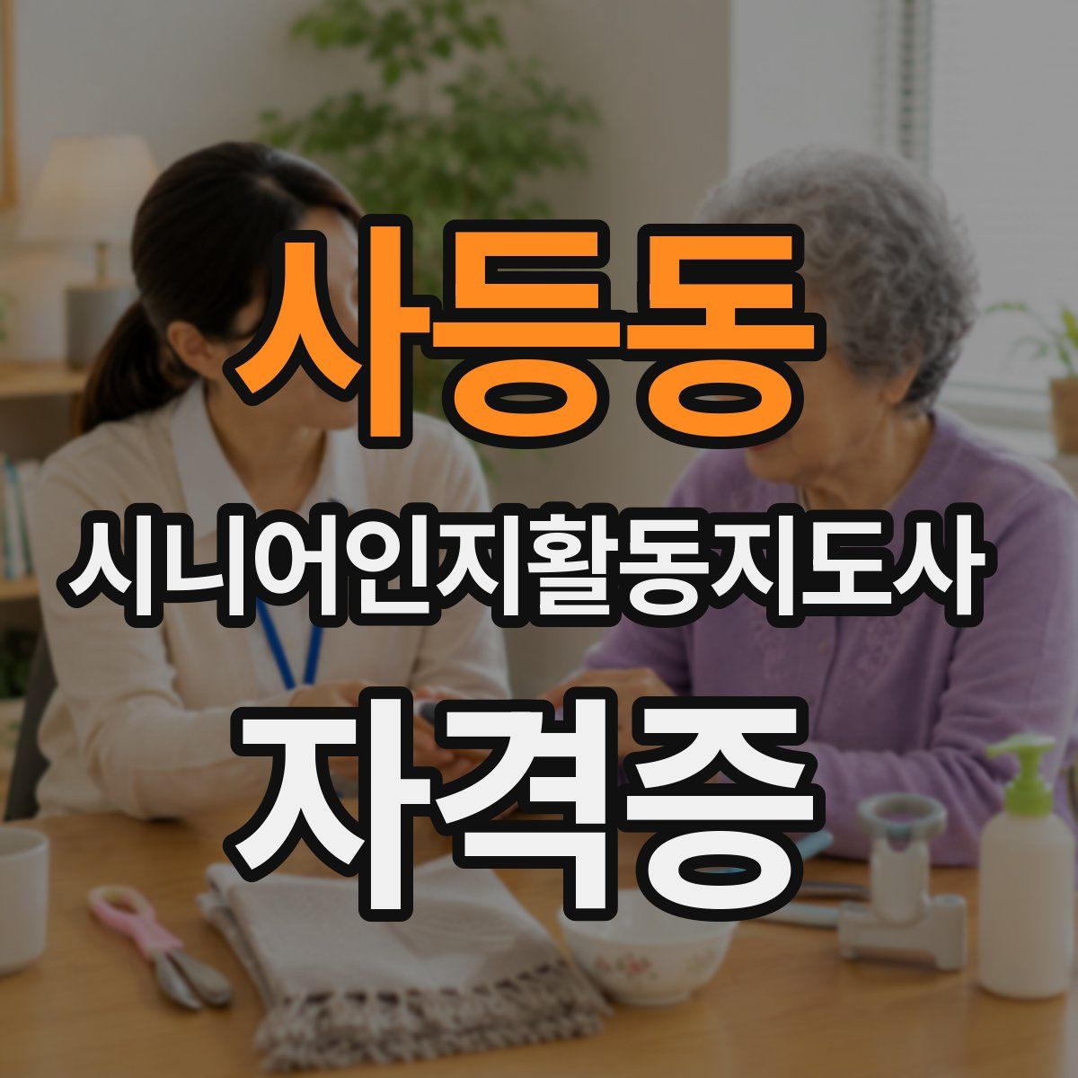 사등동 시니어인지활동지도사 자격증