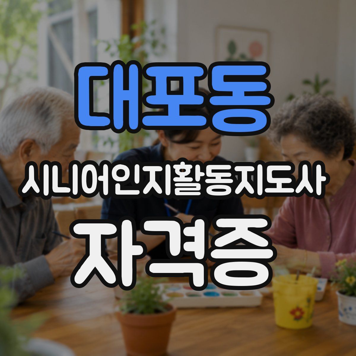 대포동 시니어인지활동지도사 자격증