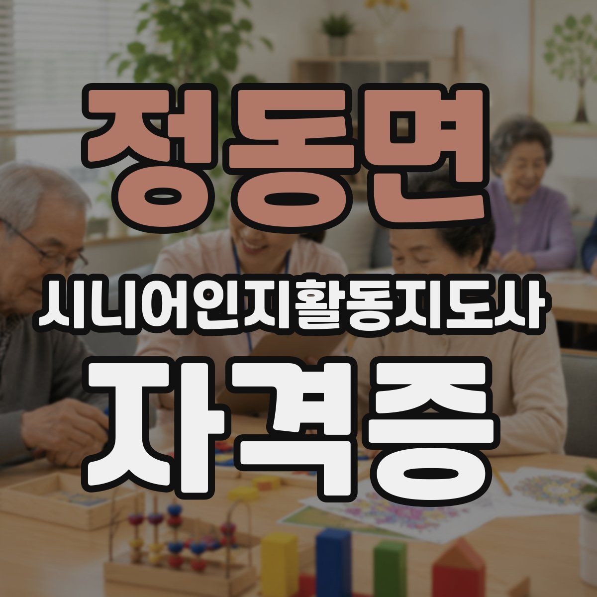 정동면 시니어인지활동지도사 자격증