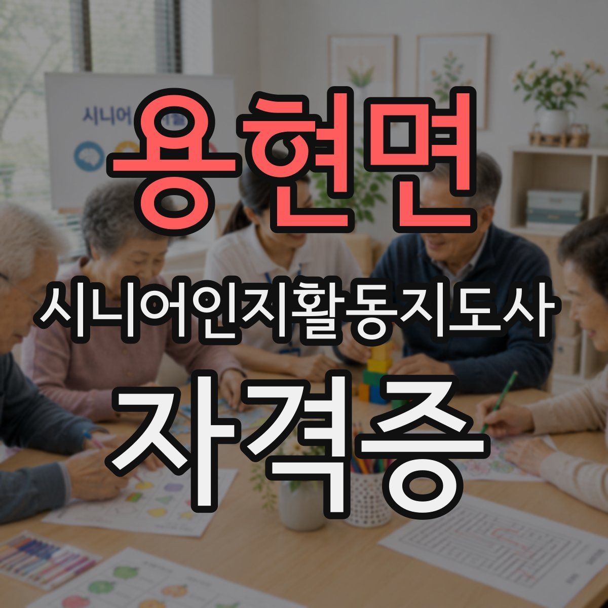 용현면 시니어인지활동지도사 자격증