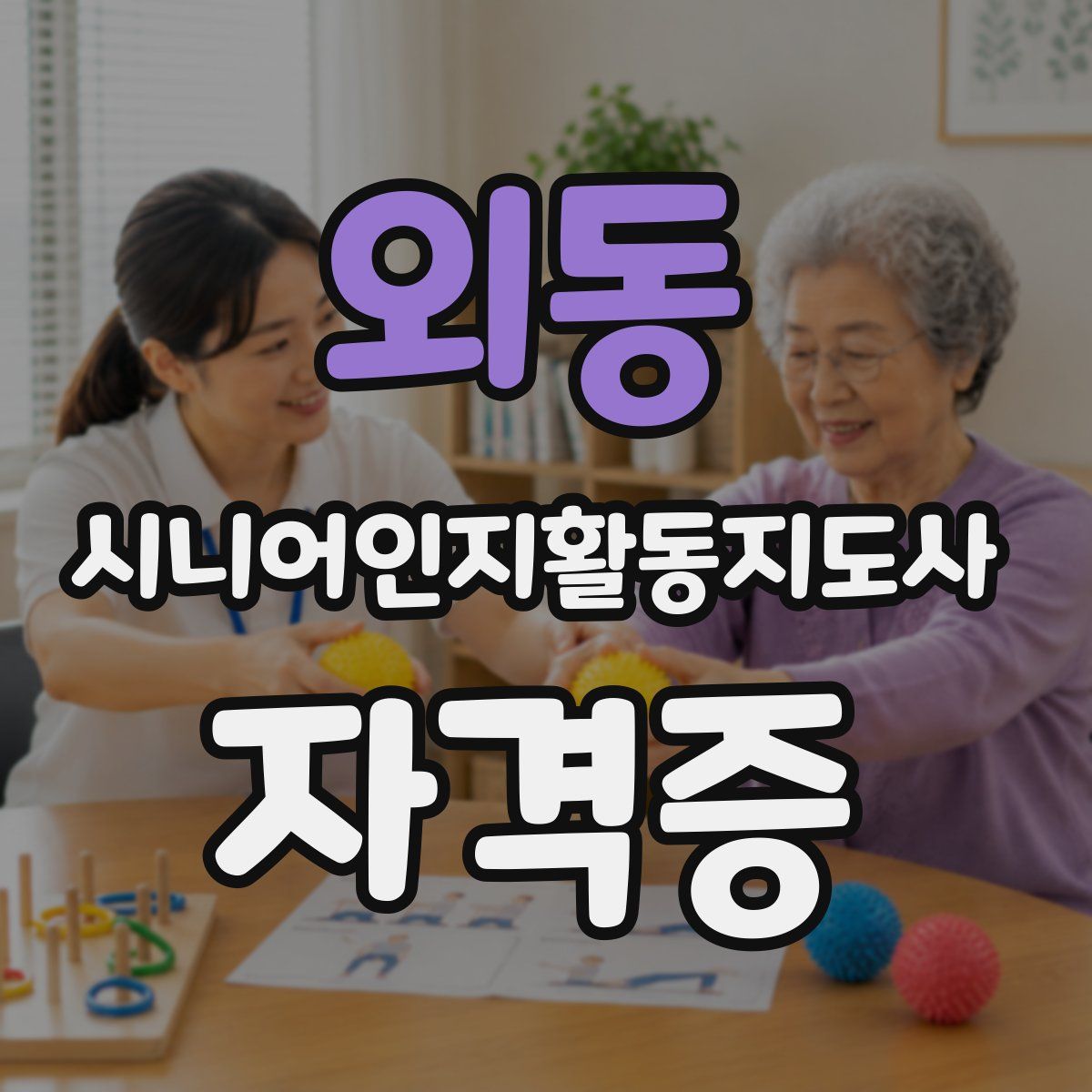 외동 시니어인지활동지도사 자격증