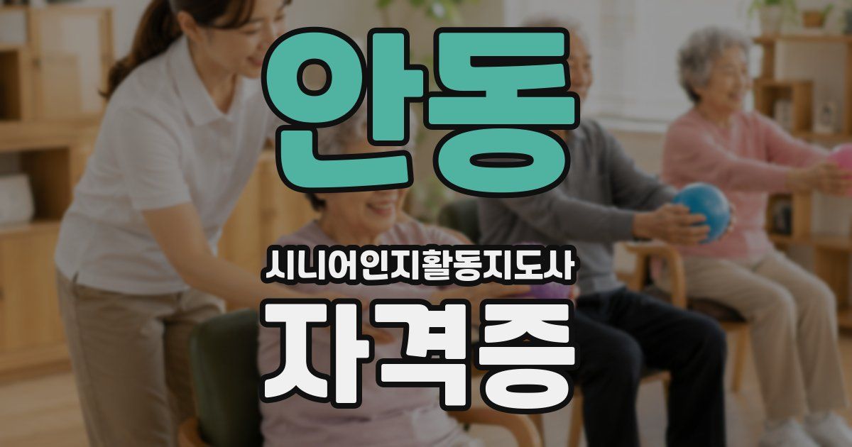 안동 시니어인지활동지도사 자격증