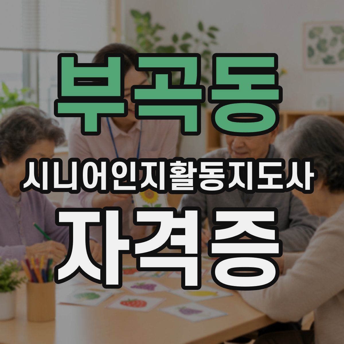 부곡동 시니어인지활동지도사 자격증