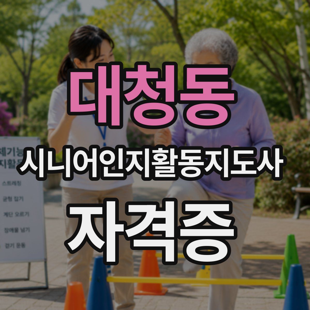대청동 시니어인지활동지도사 자격증