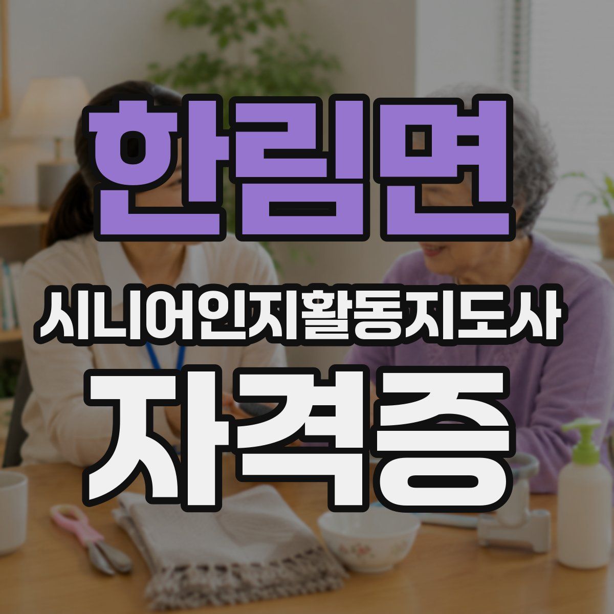 한림면 시니어인지활동지도사 자격증