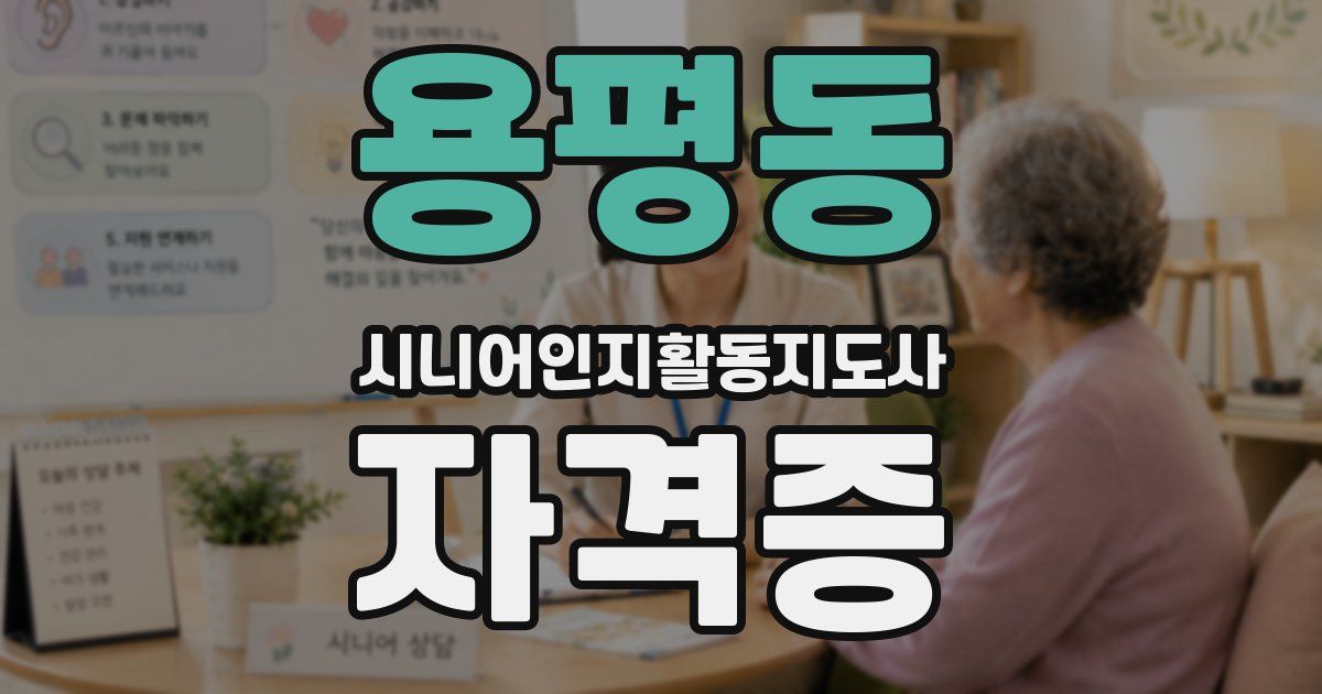 용평동 시니어인지활동지도사 자격증