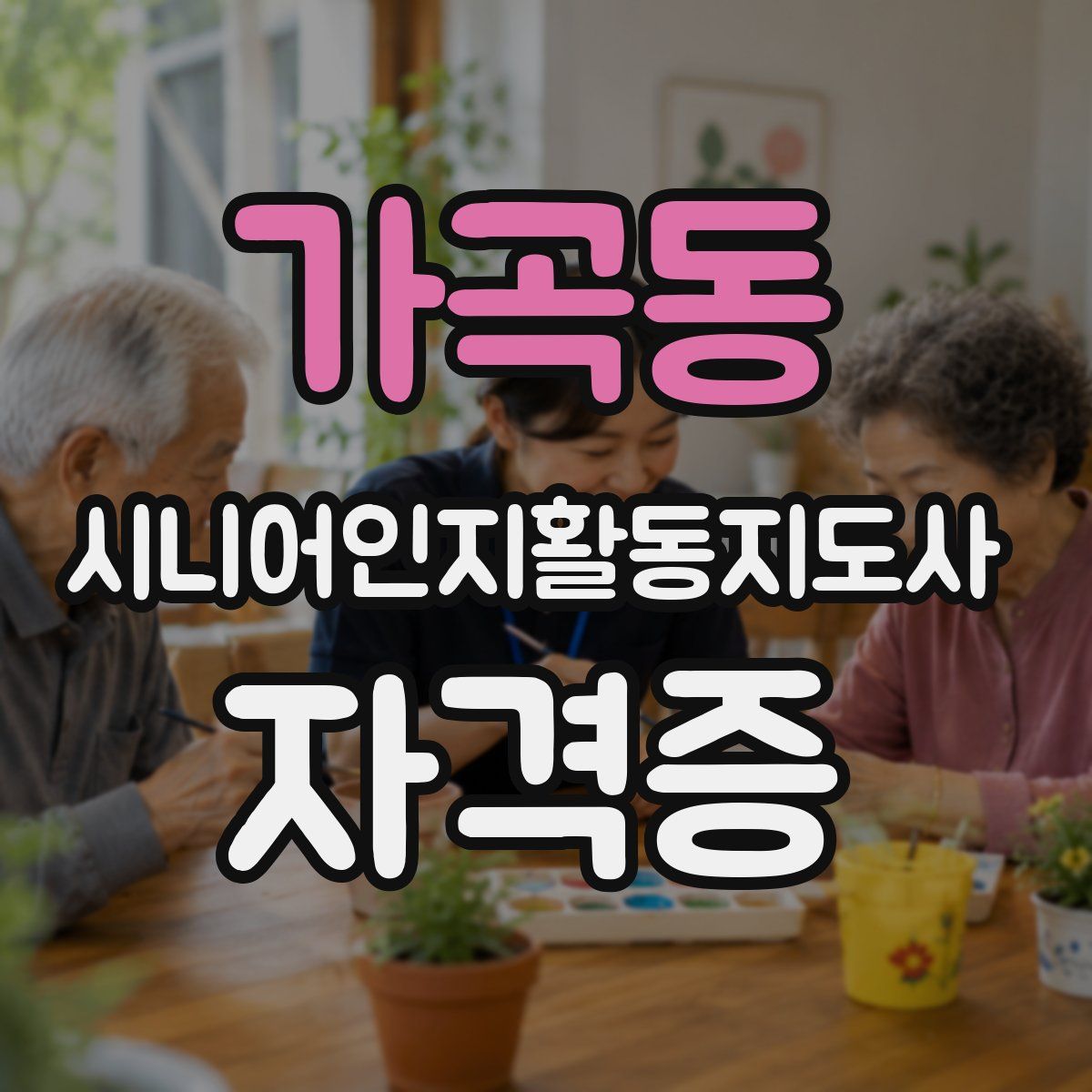 가곡동 시니어인지활동지도사 자격증