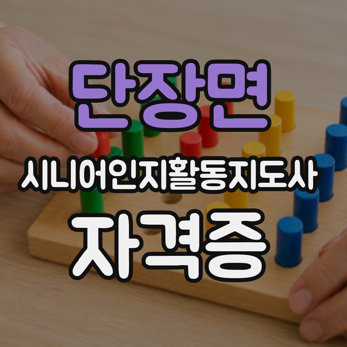 단장면 시니어인지활동지도사 자격증