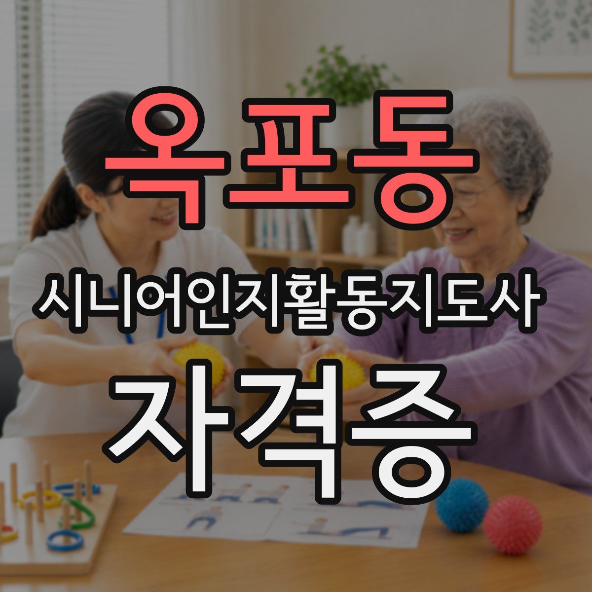 옥포동 시니어인지활동지도사 자격증