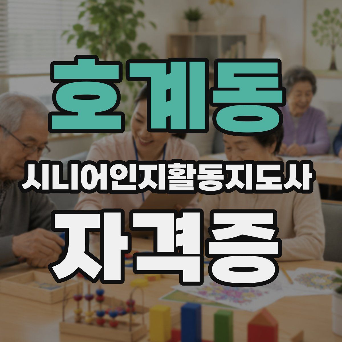 호계동 시니어인지활동지도사 자격증