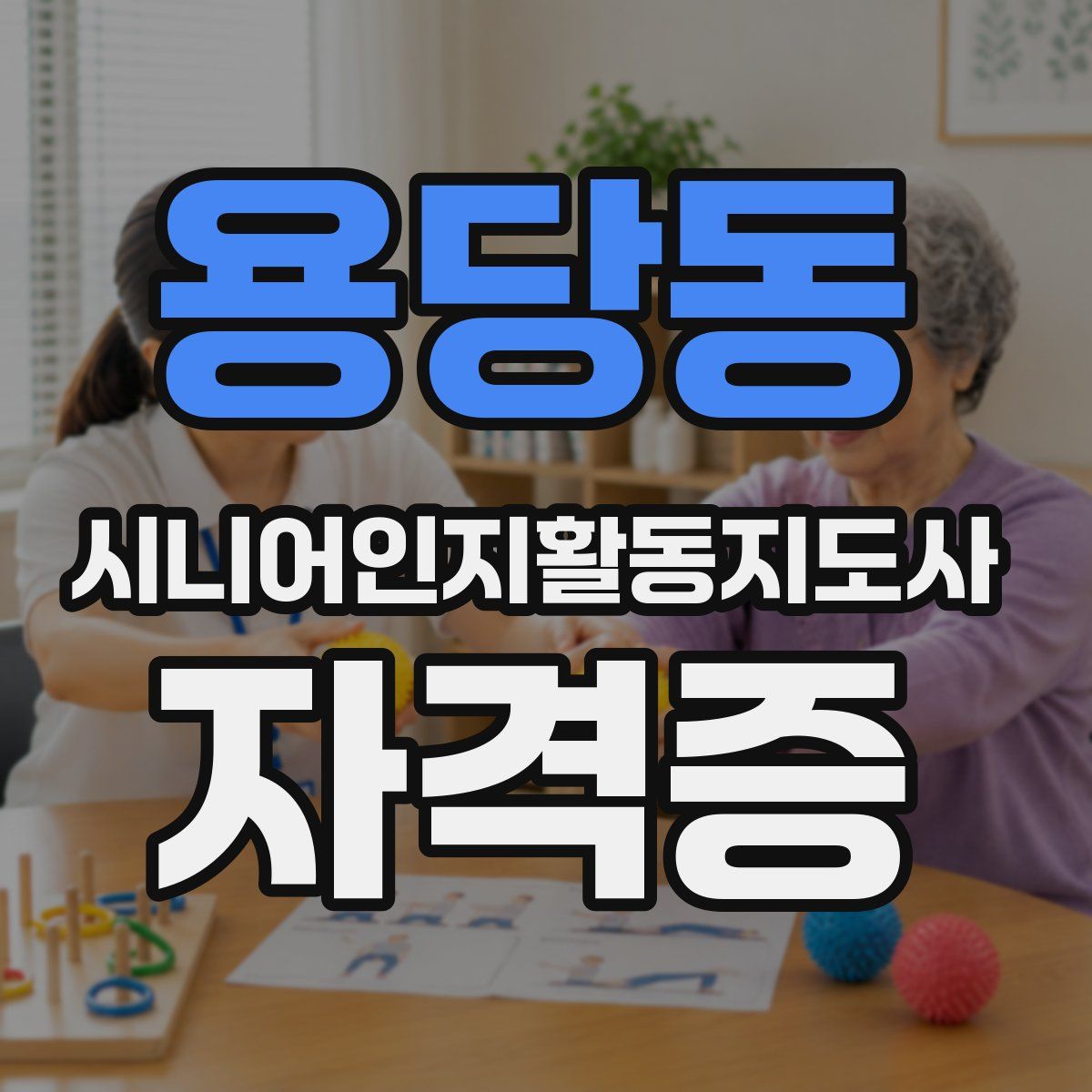 용당동 시니어인지활동지도사 자격증