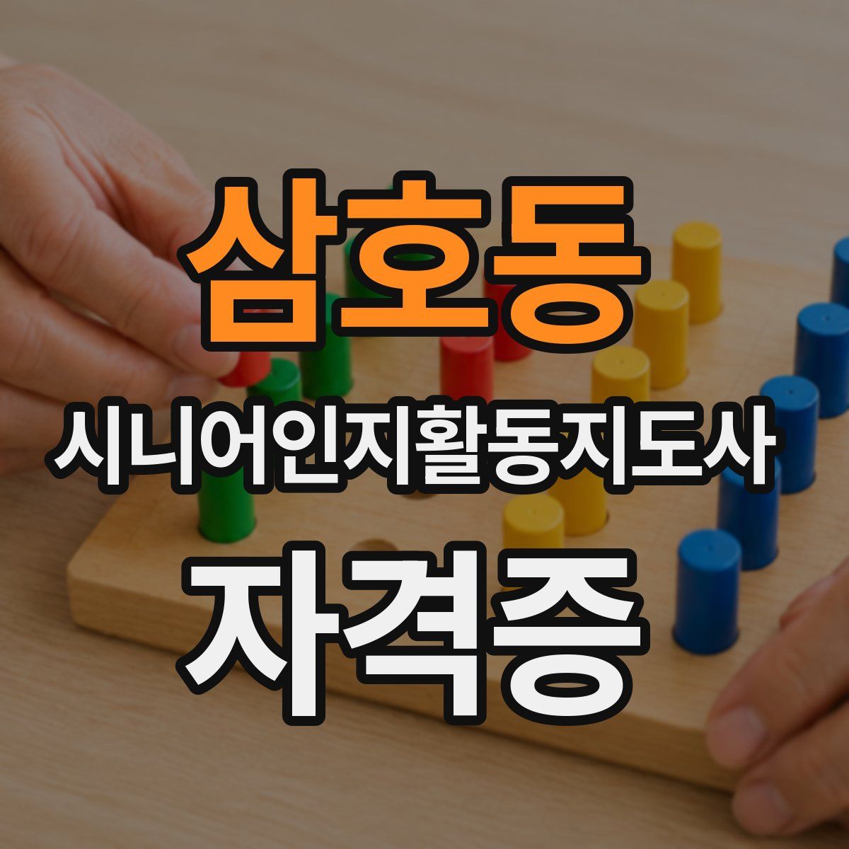 삼호동 시니어인지활동지도사 자격증