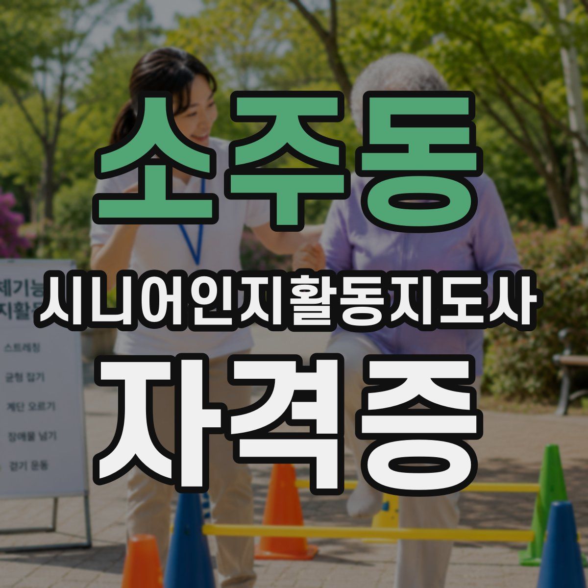 소주동 시니어인지활동지도사 자격증
