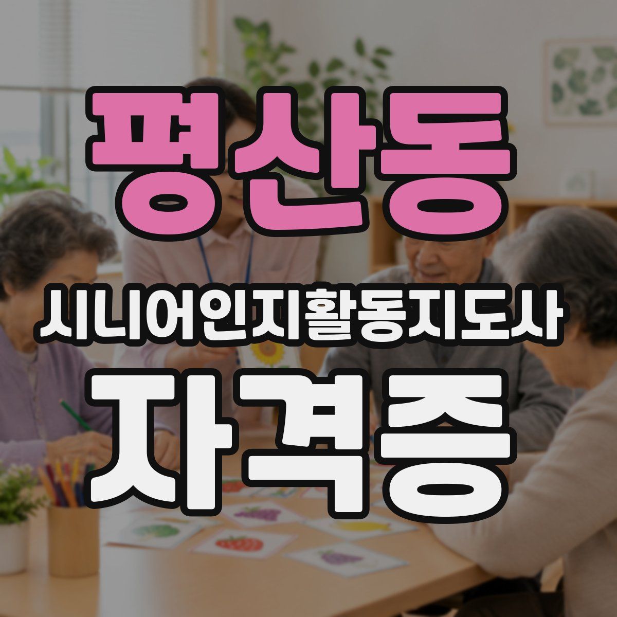평산동 시니어인지활동지도사 자격증